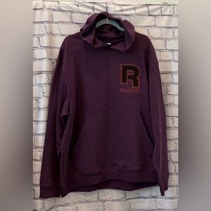 Reebok Deep Purple Men's Hoodie Size:2XL RI Chenille Hoodie Sweatshirt Casual